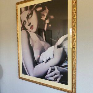 Framed Tamara De Lempicka Woman With Dove Print